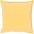 Surya Surya CV007-2020P Cotton Velvet Throw Pillow - Bright Yellow - 20 x 20 x 4 in. CV007-2020P